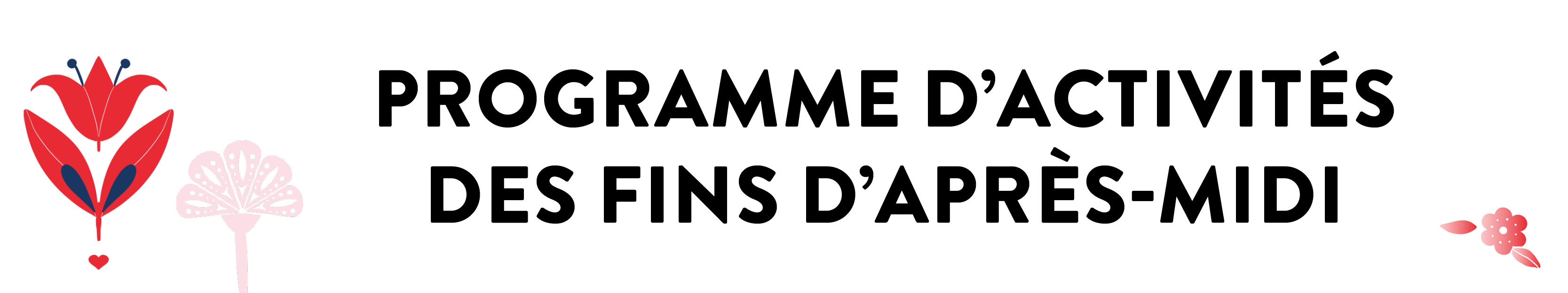 programme activité fin d'aprem